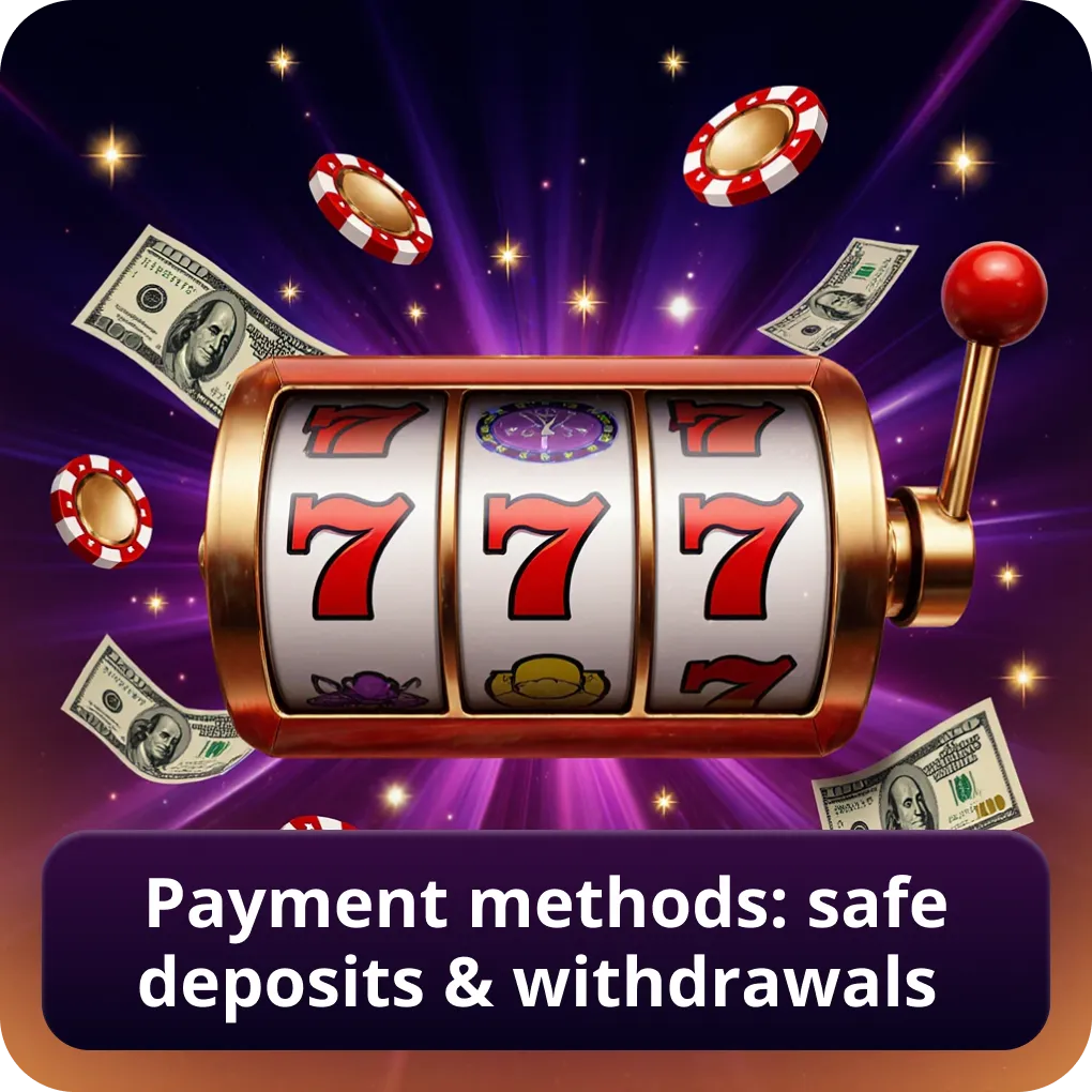 Payment methods: safe deposits & withdrawals
